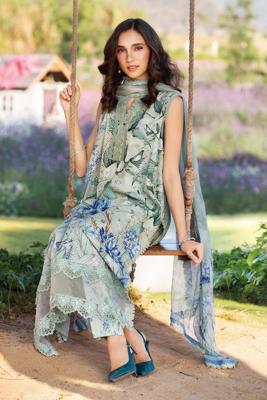 Maria.B MPrints Embroidered Lawn Unstitched 3Pc Suit MPT-2502-B