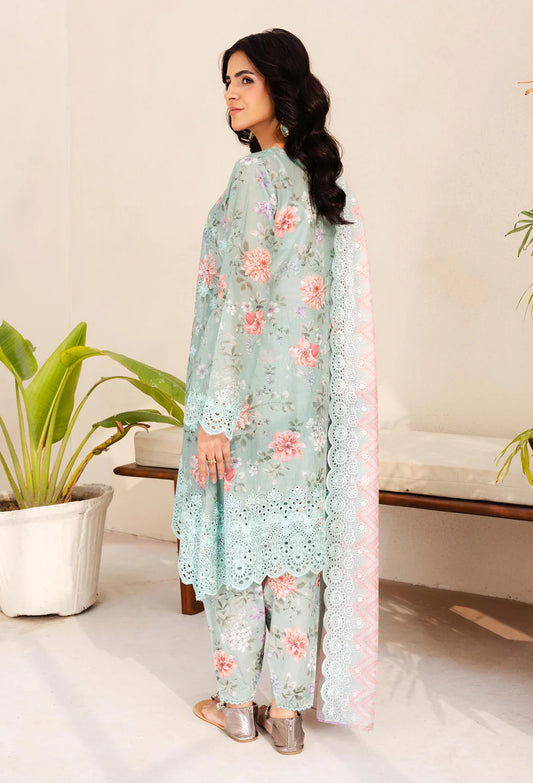 Adan Libas Luxury Lawn Embroidered Unstitched 3 Pc Collection MARISA 8