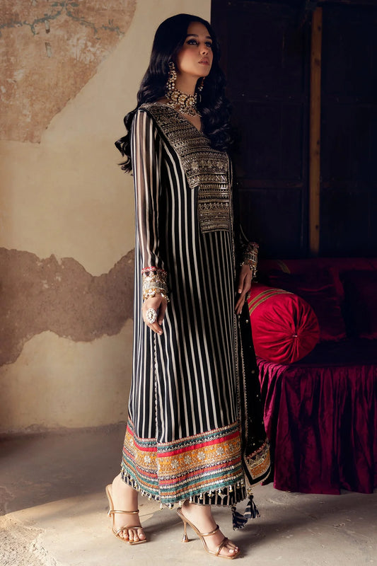 Charizma Vasal Embroidered Luxury Chiffon Unstitched 3Pc Suit VSL5-18