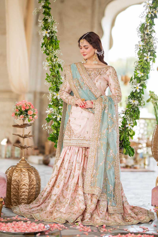 Maha Wajahat Net Embroidered Luxury Wedding Festive Unstitched Collection Mahi
