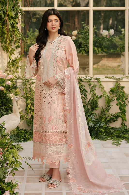 Bin Ilyas - Luxury Lawn Embroidered 3 Piece Unstitched - 101 - A