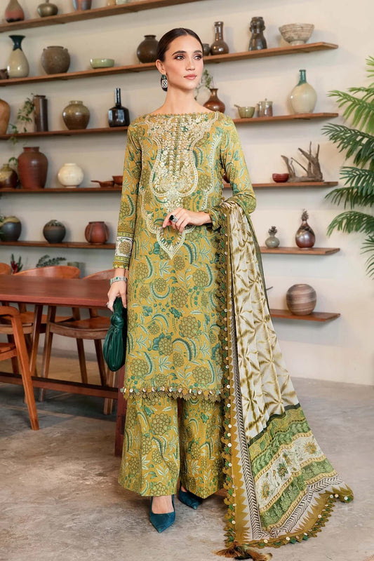 Maria.B Luxury Lawn Embroidered Unstitched 3 Piece MPT-2513-B
