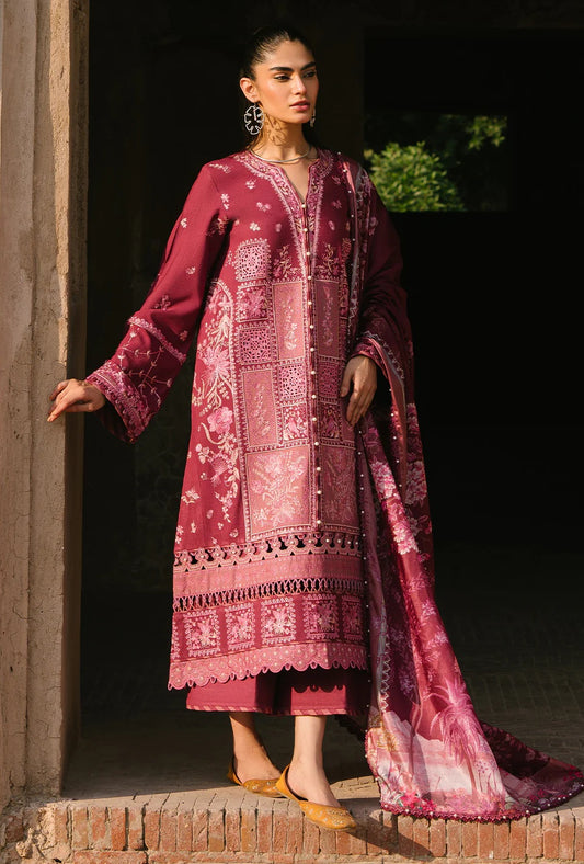 Bin Ilyas - 153 B - Luxury Lawn Embroidered Unstitched 3 Piece