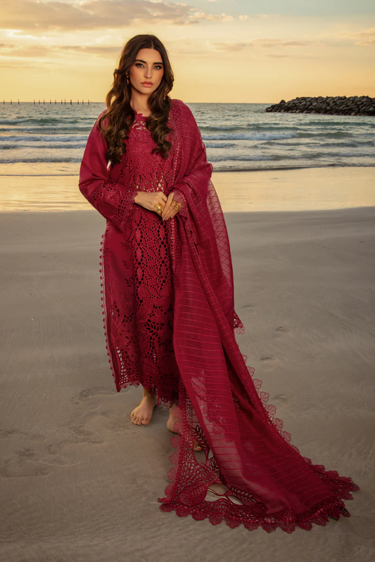 Rang Rasiya Premium Embroidered Lawn Unstitched 3Pc Suit ALAYA Eid Collection