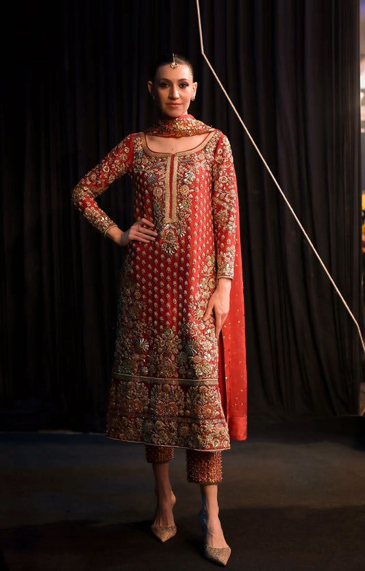 Souchaj Luxury Raw Silk Embroidered Unstitched 3PC Suit - PA 0020