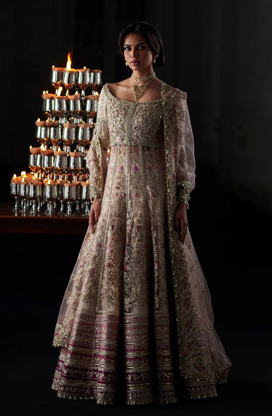 Saad Bin Shahzad Luxury Net Embroidered 3Pc Unstitched Suit Rina