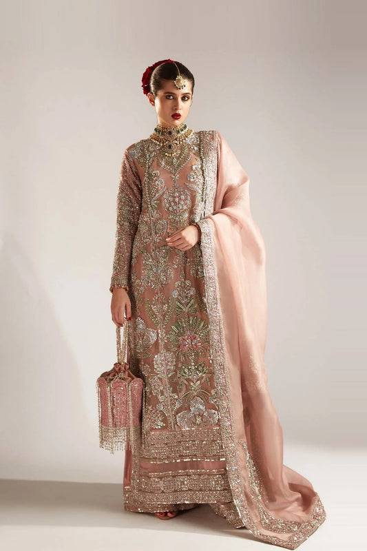 Hussain Rehar Luxury Organza Embroidered 3Pc Unstitched Suit Verve
