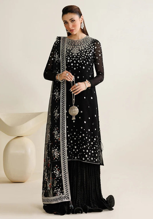 Jazmin UC-3127 Luxury Chiffon Embroidered 3Pc Unstitched Suit PA-157