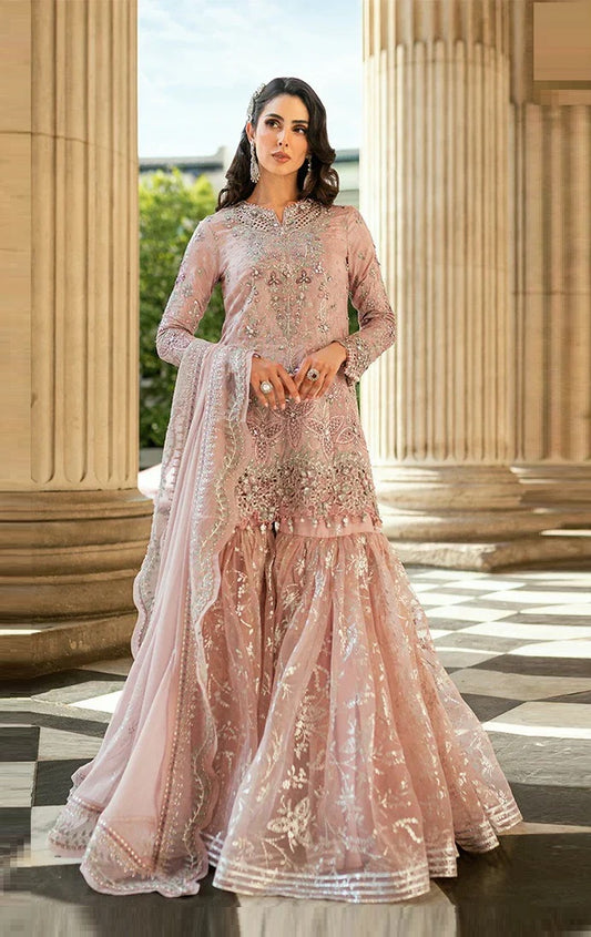 Maria.B Luxury Raw Silk Embroidered Unstitched 3 Piece - Soiree D5