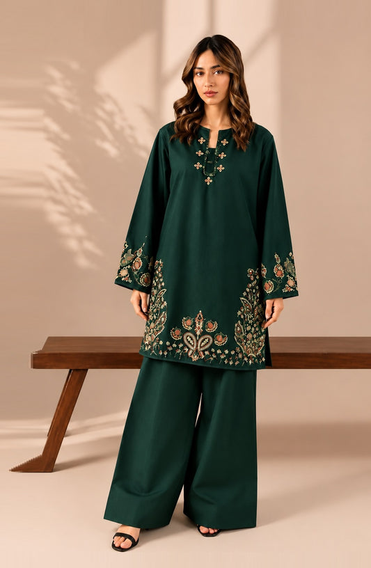 Poshkari Luxury Dhanak Embroidered 2Pc Unstitched Suit PA-320