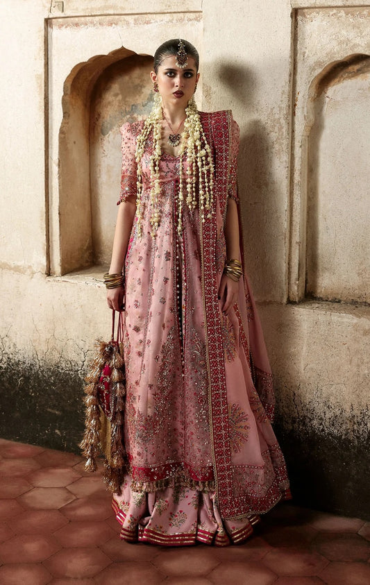 Hussain Rehar Luxury Organza Embroidered Unstitched 3PC Suit Roshanara D-1591