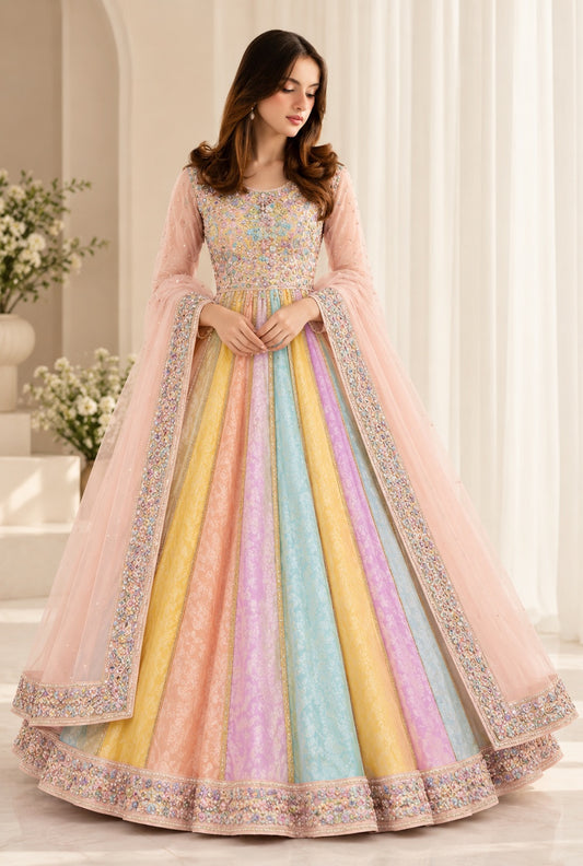 Pehnawa Luxury Chiffon Embroidered 3Pc Unstitched PA-307