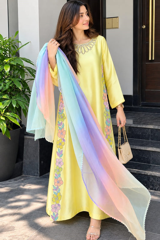Pehnawa Luxury Silk Embroidered 3Pc Unstitched Suit PA-171