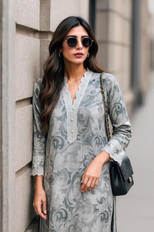 Lakhany - Luxury Lawn Embroidered 3 Piece Unstitched - LG-IZ-0370