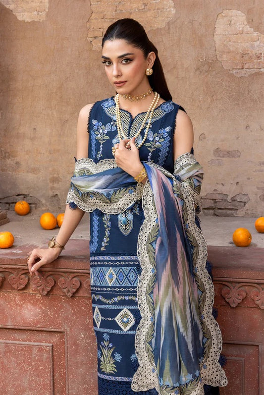 Saira Shakira - Luxury Lawn Embroidered 3 Piece Unstitched - RUNA-8-B