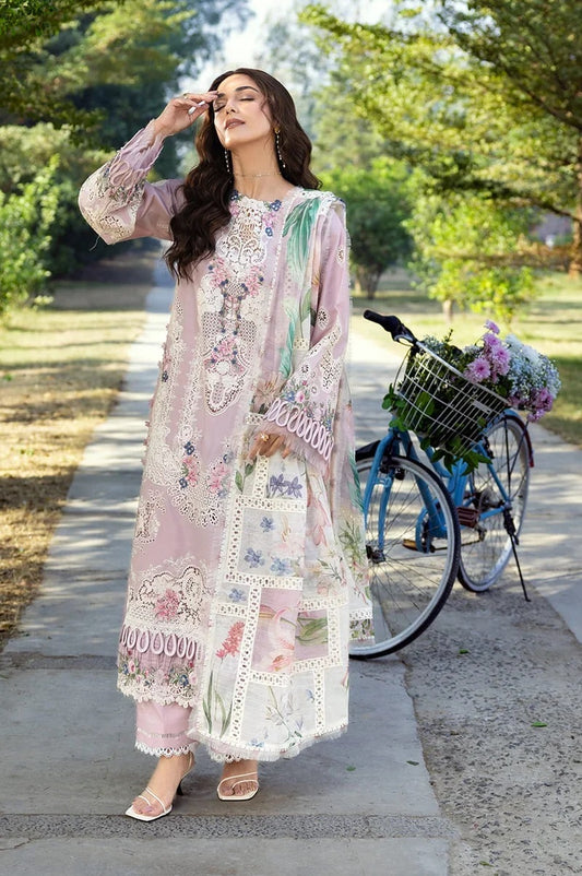 Elaf Embroidered Luxury Lawn 3Pc Unstitched Suit | Elay-1A
