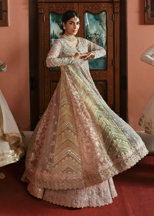 Kanwal Malik Mahi Luxury Organza Hand Emblishment Unstitched Suit MEHAR