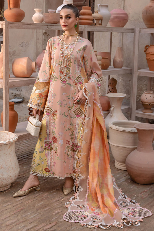 Crimson Luxury Lawn Embroidered Eid Collection BONJOUR AND BLOOM - D 4B