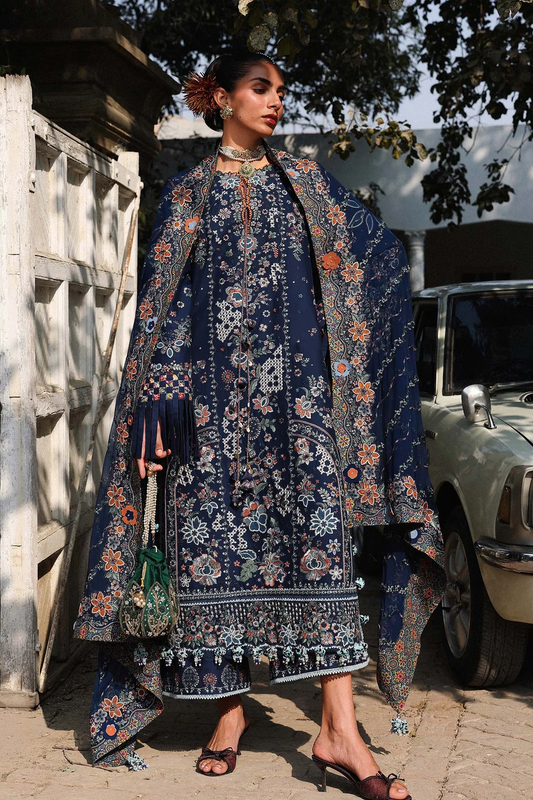 Hussain Rehar Luxury Lawn Embroidered Collection 03- AMALFI