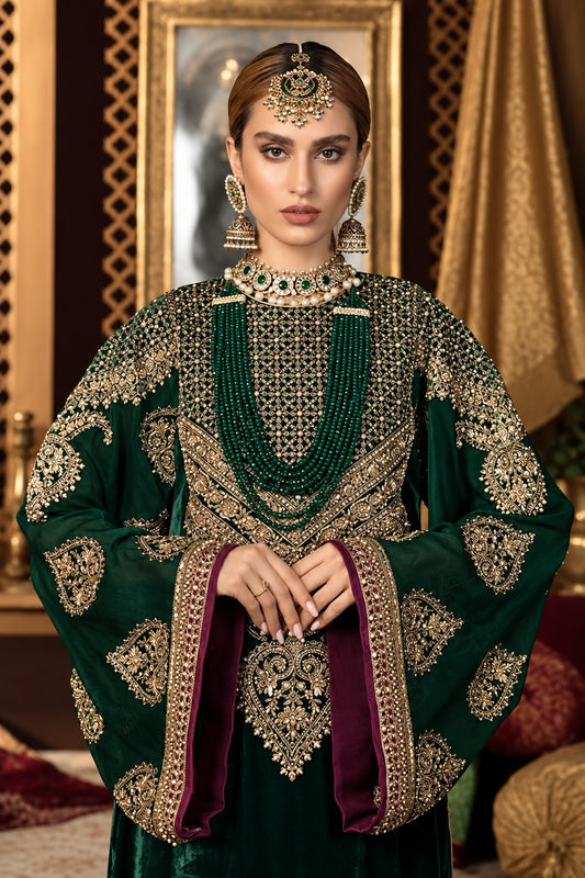 Maria.B Mahnoor Luxury Velvet Embroidered 3Pc Unstitched Suit PA-225