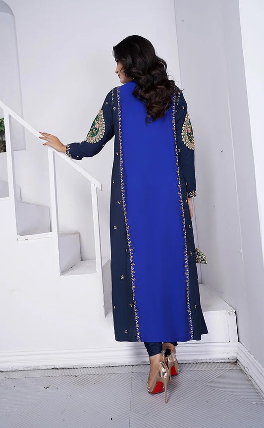 Maria Basit Malik Luxury Tussle Silk Embroidered 3Pc Unstitched Suit Arsh