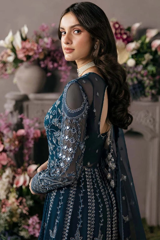 Afrozeh Luxury Organza Embroidered 3Pc Unstitched Suit Yale - PA - 105