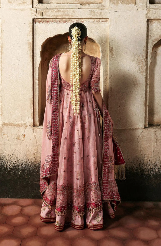 Hussain Rehar Luxury Organza Embroidered Unstitched 3PC Suit Roshanara D-1591