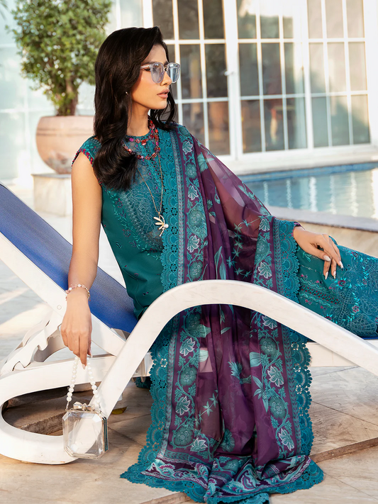 Bin Ilyas Luxury Lawn Embroidered Unstitched Collection 313-A KAYRA