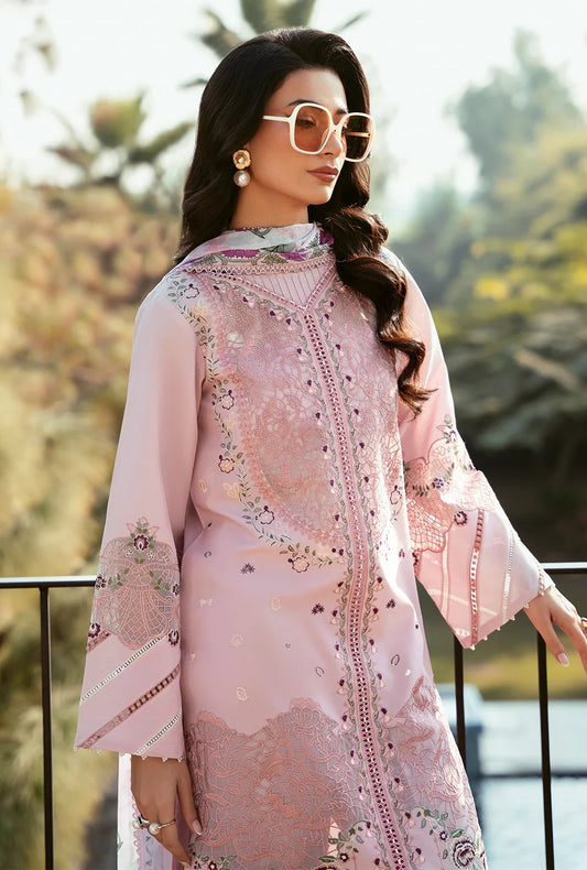 Bin Ilyas - Luxury Lawn Embroidered 3 Piece Unstitched - 313-B