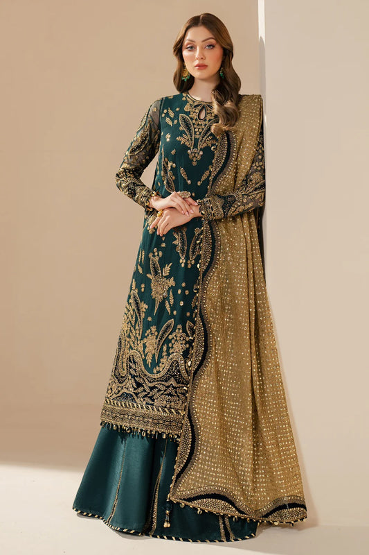 Jazmin WF'25-06 - Luxury Raw Silk Embroidered 3 Piece Unstitched