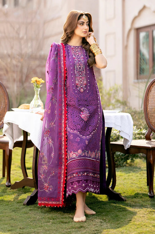 Bin Ilyas Luxury Lawn Embroidered Unstitched 3 Piece 404-A