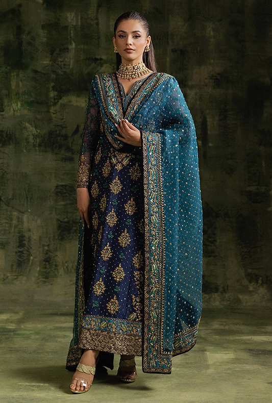 Sara Naqvi Wedding Festive Organza Hand Emblishment Unstitched Collection Shahbano