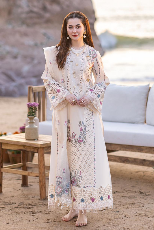 Qalamkar Luxury Chiken Kari Lawn 3 Pieces Unstitched FP-09 SELIN