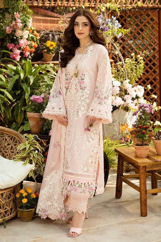 Elaf Luxury Lawn Embroidered Unstitched 3 Pc ELM-2A MAHGUL Eid Collection