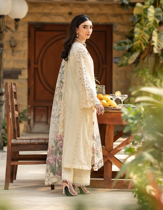 Elaf Embroidered Lawn Suit Unstitched 3 Pc ELM-11 Kohinoor - Eid Collection