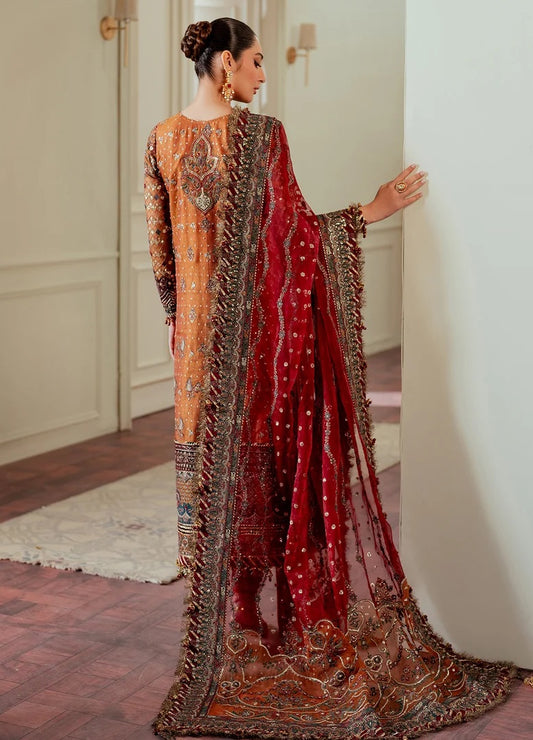 Baroque CH13-01 Luxury Chiffon Embroidered 3Pc Unstitched Suit PA-190