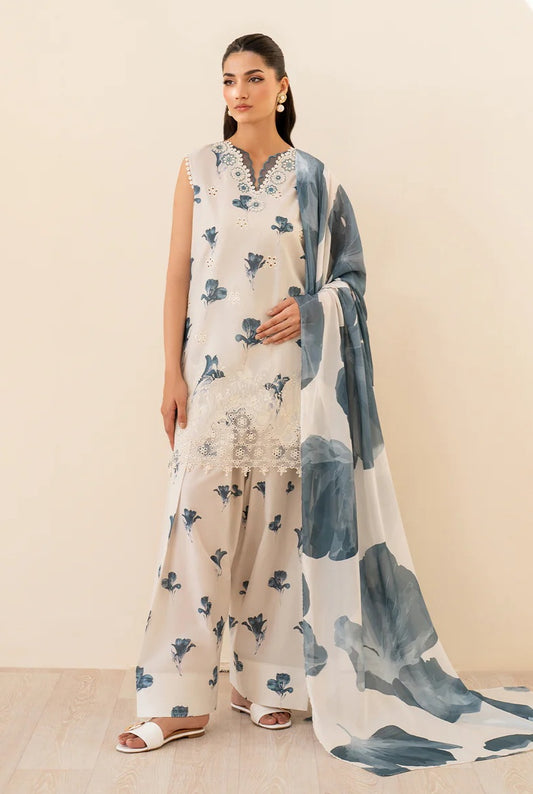 Iznik UE-442 - Luxury Lawn Embroidered 3 Piece Unstitched