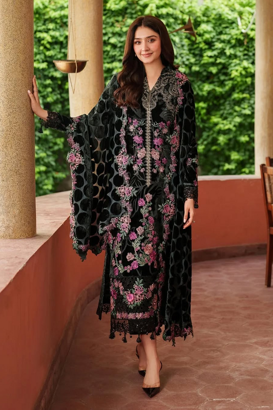 Asifa & Nabeel Pashmina Luxe Unstitched Embroidered 3Pc Suit LWC25-02 Eira Palaichi Suit