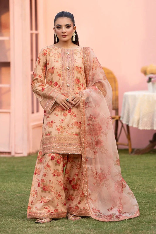 Ellena - Luxury Lawn Embroidered 3 Piece Unstitiched
