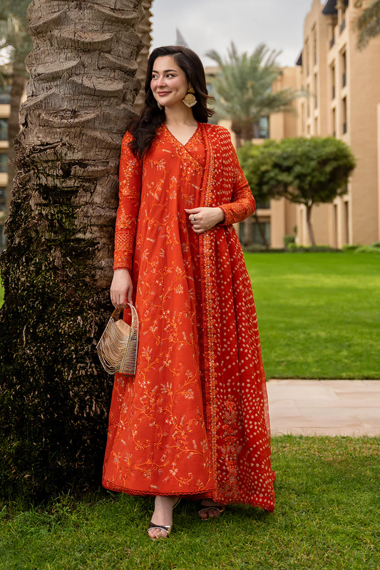 Faiza Saqlain 3 Pc Luxury Lawn Embroidered | Denisa Chunri Duppatta
