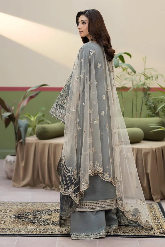 Imrozia Luxury Embroidered Organza 3Pc Unstitched Suit Sukoon PA-112