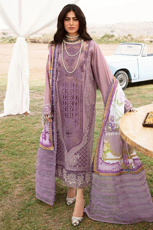 Bin Ilyas - Luxury Lawn Embroidered Unstitched 3 Piece - 713 - A