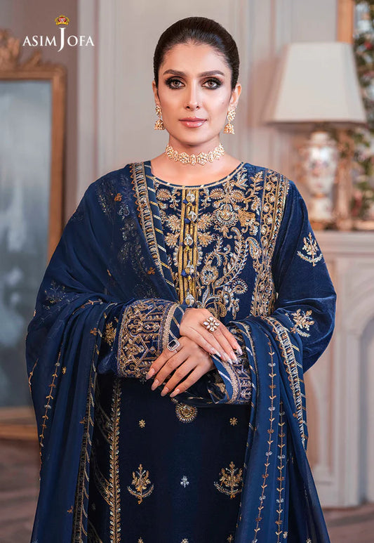 Asim Jofa The Ayeza Edit Luxury Velvet Collection Unstitched 3 Pieces AJ-08