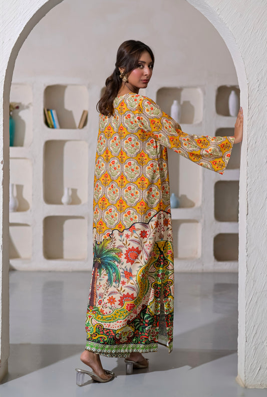 Poshkari Luxury Blended Raw Silk Embroidered 2Pc Stitched Suit PA-110