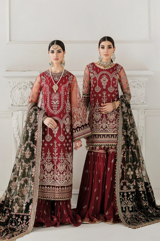 BAROQUE Chantelle Unstitched Embroidered Net 3Pc Suit CH10-D07