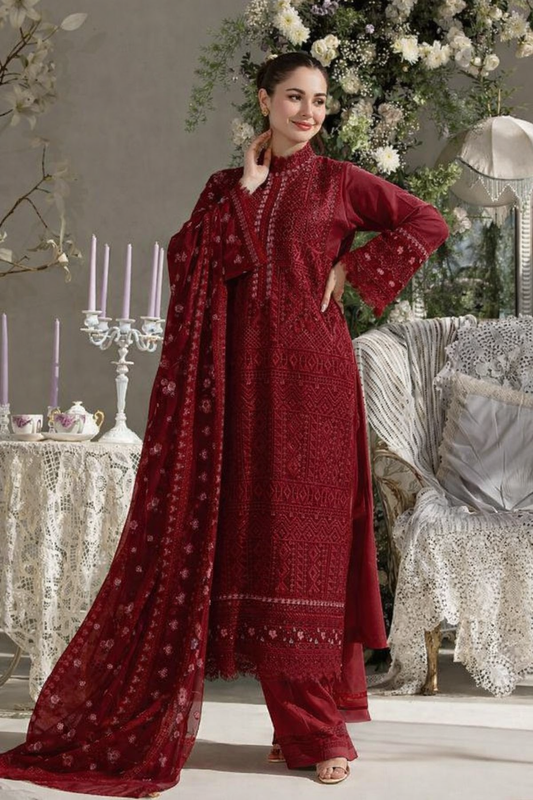 Sobia Nazir Luxury Embroidered 3 Pc Lawn Suit Royalty Wedding 11-B