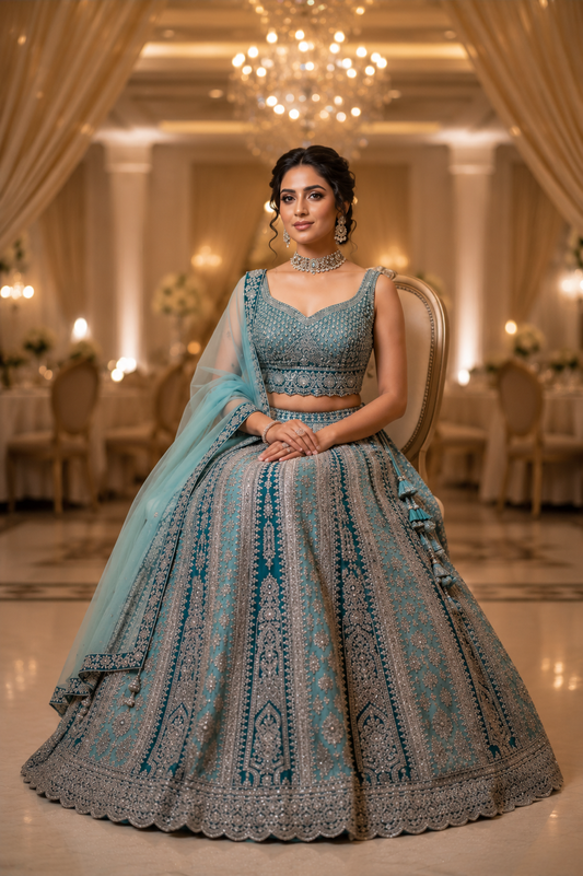 Bin Ilyas Luxury Raw Silk Embroidered Hand Emblishment Collection 212-A