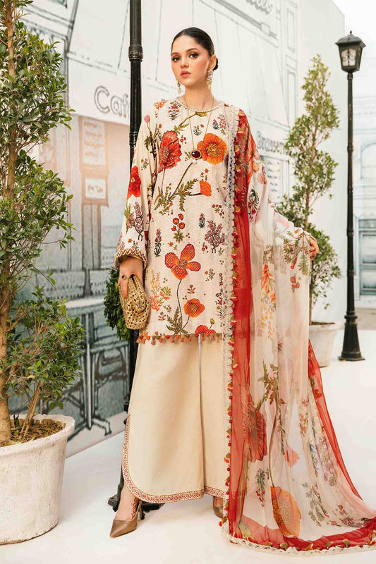 Maria.B MPrints Embroidered Lawn Unstitched 3Pc Suit MPT-2607-A