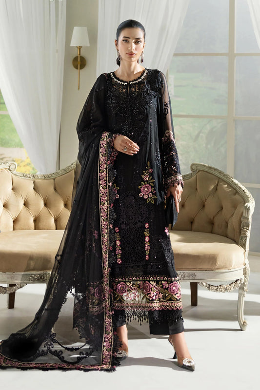 Maria B Embroidered Luxury Chiffon Unstitched 3Pc Suit MPC-25-104