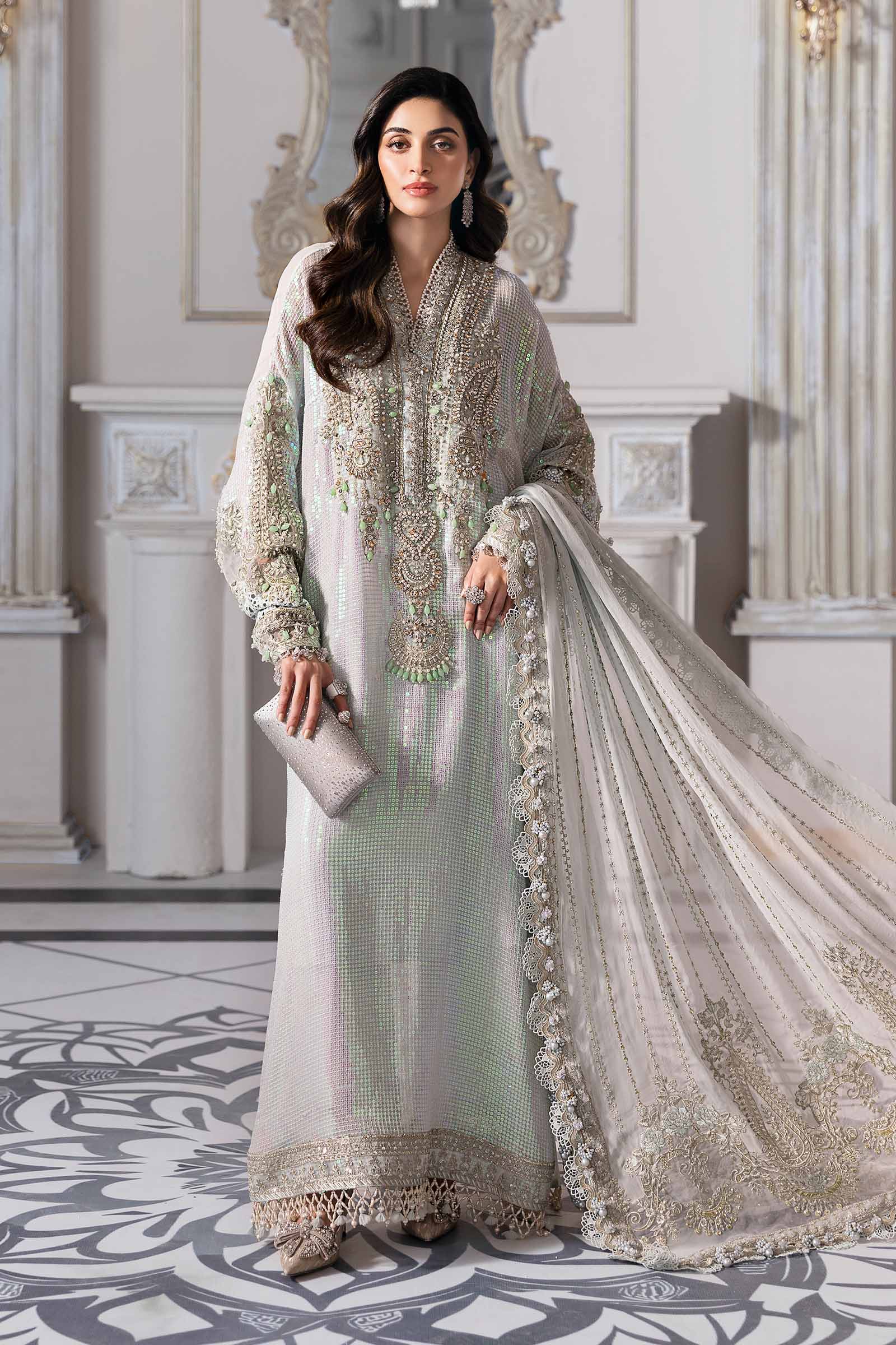Maria.B Luxury Chiffon Embroidered Unstitched Collection BD-3005 Pehnawa Maria.B Luxury Chiffon Embroidered Unstitched Collection BD-3005 Pehnawa
